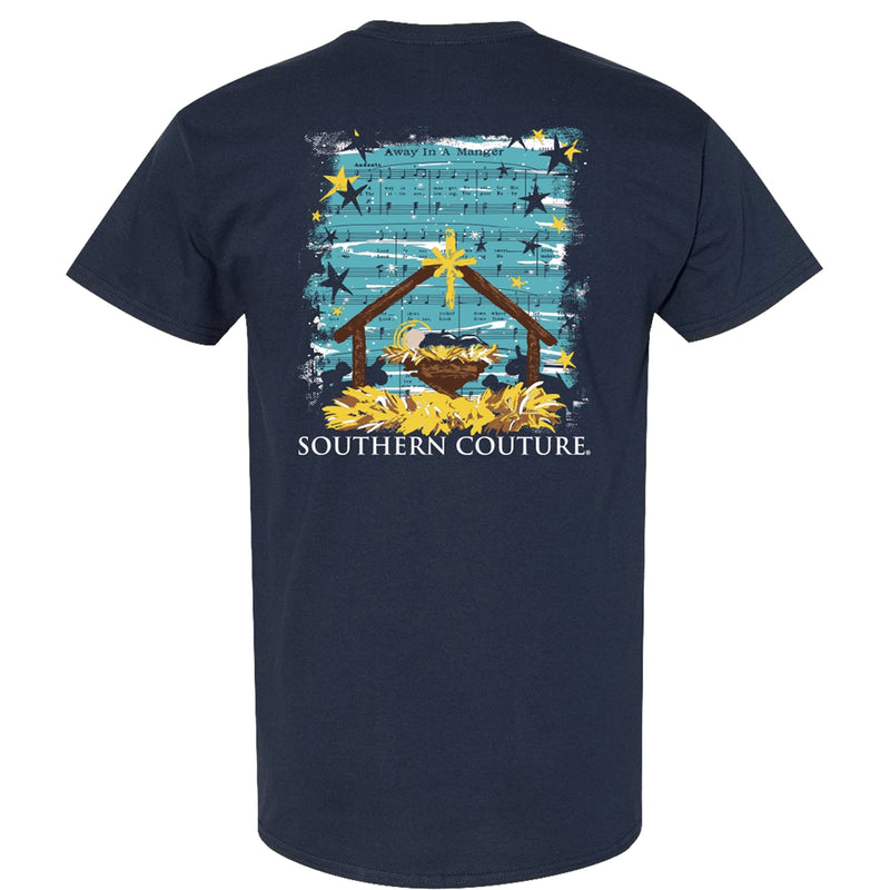 Away In a Manger Scene Southern Couture Tee