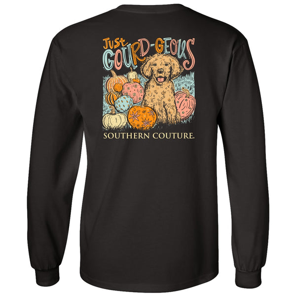 Just Gourd-geous Pup Southern Couture Long Sleeve Tee