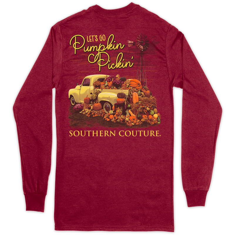 Let's Go Pumpkin Pickin' Southern Couture Long Sleeve Tee
