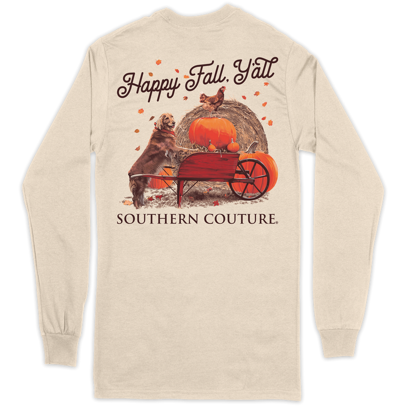 Happy Fall Y'all Southern Couture Long Sleeve Tee