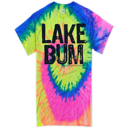 Lake Bum Tie Dye Southern Couture Tee