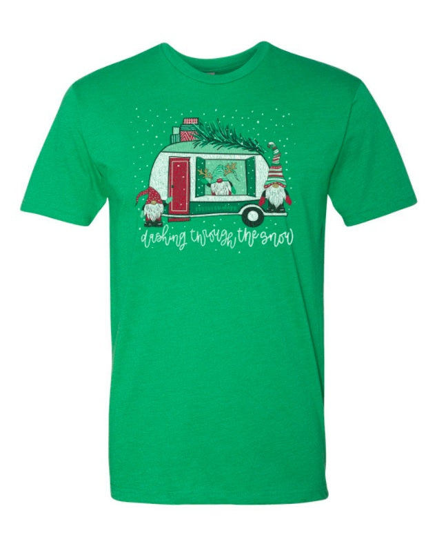 Dashing Through the Snow Southernology Front Print Tee